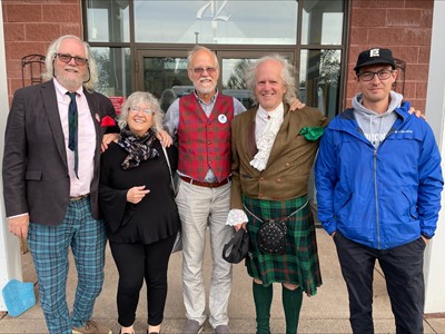 The Skoggards (& Ginette) arriving at the banquet