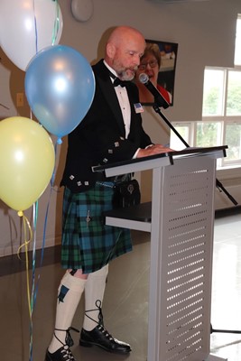 Our banquet MC Sandy MacKay