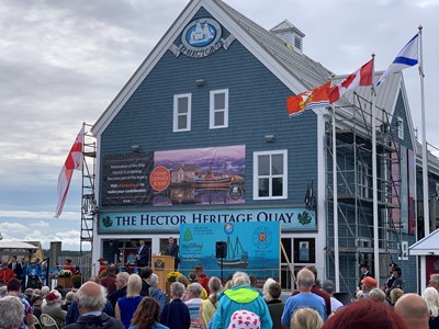 Hector Heritage Quay unveiling of Hector replica progress